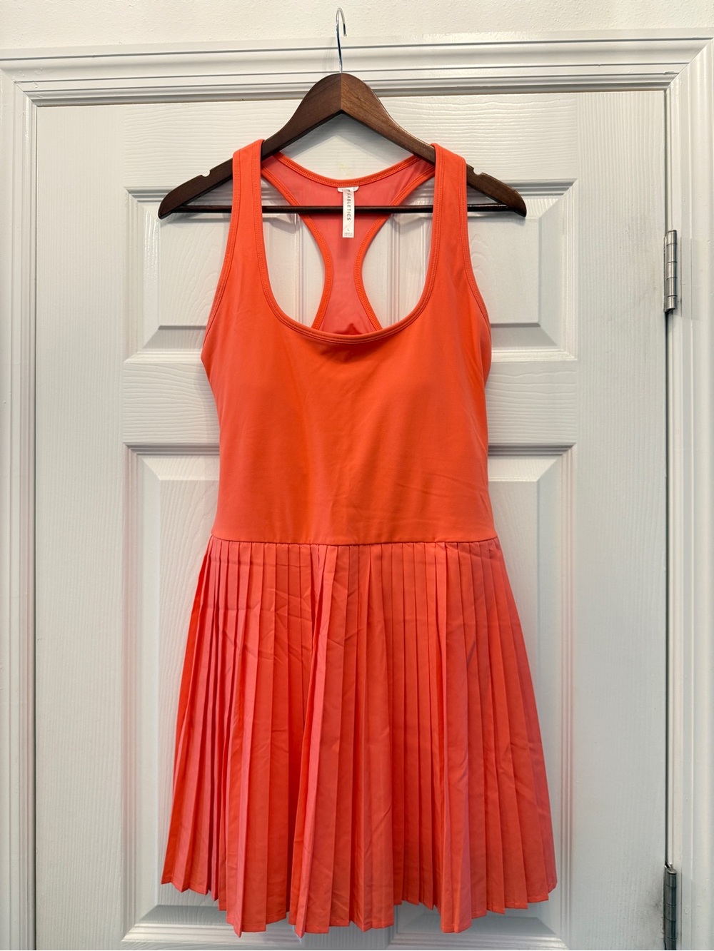 Fabletics Coral Hot Shot Racerback Pleated Tennis Mini Dress